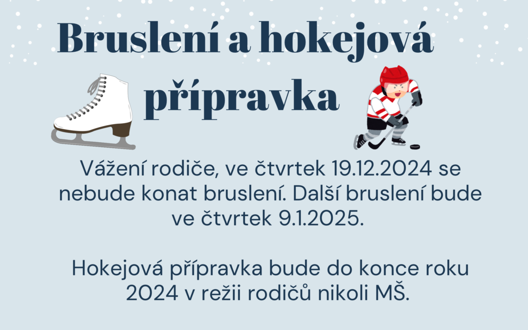Organizace bruslení a hokejové přípravky